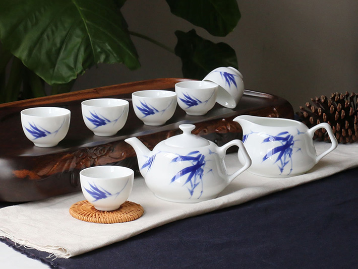 8頭釉中茶具--竹
